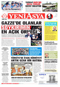 YENİ ASYA 7 Temmuz 2025 gazete manşeti