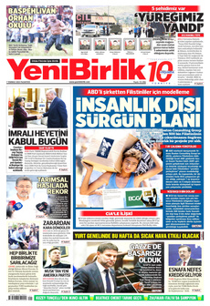 YENİBİRLİK 7 Temmuz 2025 gazete manşeti
