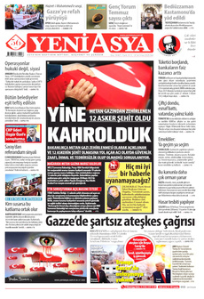 YENİ ASYA 8 Temmuz 2025 gazete manşeti