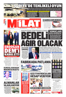 MİLAT 8 Temmuz 2025 gazete manşeti