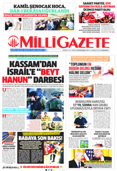 MİLLİ GAZETE 9 Temmuz 2025 gazete manşeti