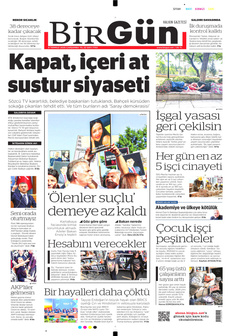 BİRGÜN 9 Temmuz 2025 gazete manşeti