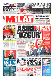MİLAT 9 Temmuz 2025 gazete manşeti
