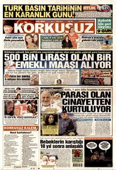 KORKUSUZ 9 Temmuz 2025 gazete manşeti