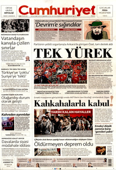 CUMHURİYET 11 Temmuz 2025 gazete manşeti