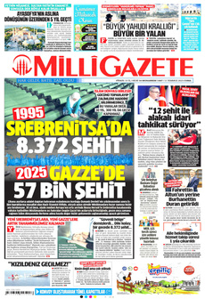 MİLLİ GAZETE 11 Temmuz 2025 gazete manşeti