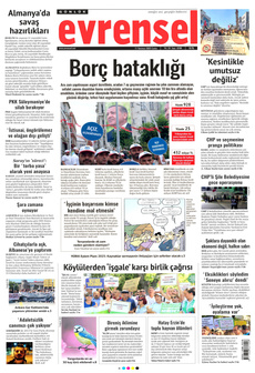 EVRENSEL 11 Temmuz 2025 gazete manşeti