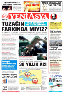 YENİ ASYA 11 Temmuz 2025 gazete manşeti