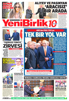 YENİBİRLİK 11 Temmuz 2025 gazete manşeti