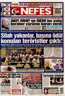 NEFES 13 Temmuz 2025 gazete manşeti