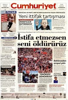 CUMHURİYET 13 Temmuz 2025 gazete manşeti