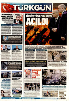 TÜRKGÜN 13 Temmuz 2025 gazete manşeti