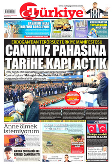 TÜRKİYE GAZETESİ 13 Temmuz 2025 gazete manşeti