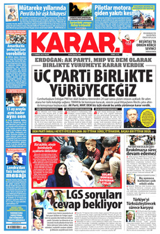 KARAR 13 Temmuz 2025 gazete manşeti