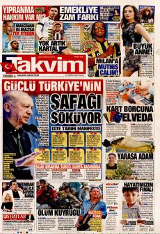 TAKVİM 13 Temmuz 2025 gazete manşeti