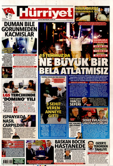 HÜRRİYET 15 Temmuz 2025 gazete manşeti