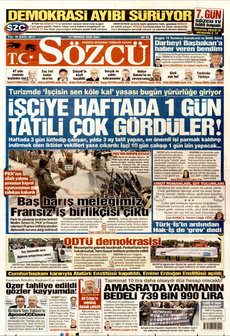 SÖZCÜ 15 Temmuz 2025 gazete manşeti