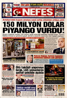 NEFES 15 Temmuz 2025 gazete manşeti