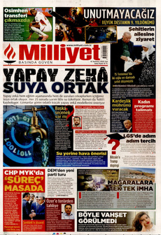 MİLLİYET 15 Temmuz 2025 gazete manşeti