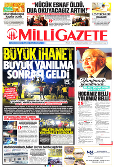 MİLLİ GAZETE 15 Temmuz 2025 gazete manşeti