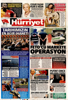 HÜRRİYET 16 Temmuz 2025 gazete manşeti