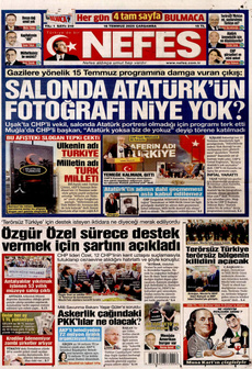 NEFES 16 Temmuz 2025 gazete manşeti