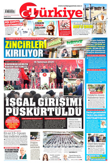 TÜRKİYE GAZETESİ 16 Temmuz 2025 gazete manşeti