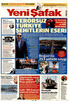YENİ ŞAFAK 16 Temmuz 2025 gazete manşeti