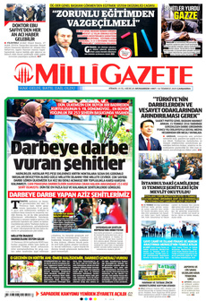 MİLLİ GAZETE 16 Temmuz 2025 gazete manşeti
