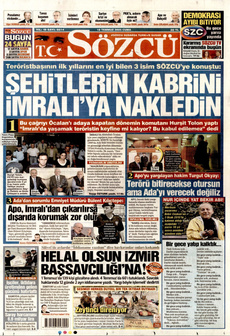 SÖZCÜ 18 Temmuz 2025 gazete manşeti