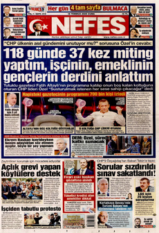 NEFES 18 Temmuz 2025 gazete manşeti