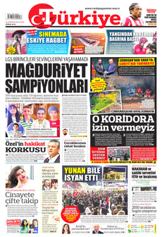 TÜRKİYE GAZETESİ 18 Temmuz 2025 gazete manşeti