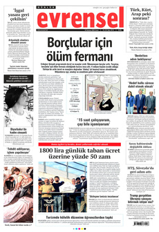 EVRENSEL 18 Temmuz 2025 gazete manşeti