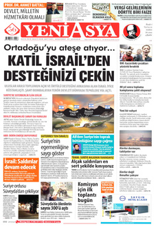 YENİ ASYA 18 Temmuz 2025 gazete manşeti