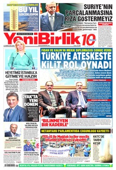 YENİBİRLİK 18 Temmuz 2025 gazete manşeti