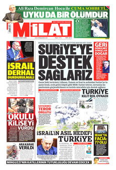 MİLAT 18 Temmuz 2025 gazete manşeti