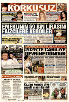 KORKUSUZ 18 Temmuz 2025 gazete manşeti