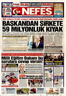 NEFES 19 Temmuz 2025 gazete manşeti