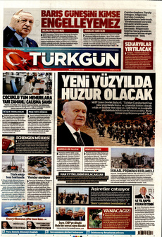 TÜRKGÜN 19 Temmuz 2025 gazete manşeti