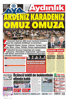 AYDINLIK GAZETESİ 19 Temmuz 2025 gazete manşeti