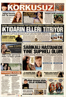 KORKUSUZ 19 Temmuz 2025 gazete manşeti