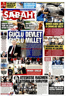 SABAH 20 Temmuz 2025 gazete manşeti