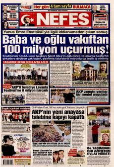 NEFES 20 Temmuz 2025 gazete manşeti