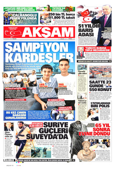 AKŞAM 20 Temmuz 2025 gazete manşeti