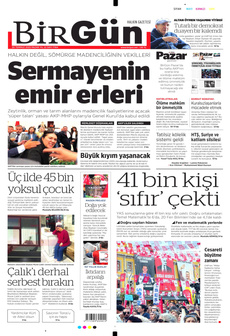 BİRGÜN 20 Temmuz 2025 gazete manşeti