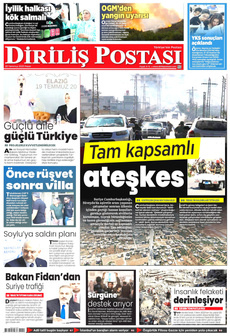 DİRİLİŞ POSTASI 20 Temmuz 2025 gazete manşeti