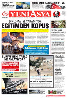 YENİ ASYA 20 Temmuz 2025 gazete manşeti