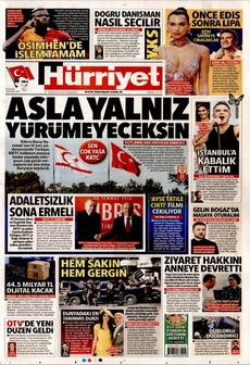 HÜRRİYET 21 Temmuz 2025 gazete manşeti