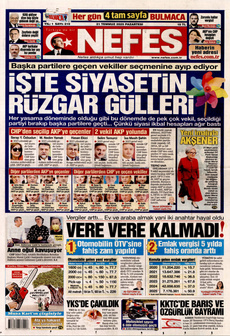 NEFES 21 Temmuz 2025 gazete manşeti