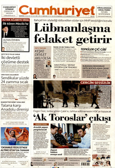CUMHURİYET 21 Temmuz 2025 gazete manşeti